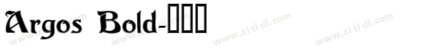 Argos Bold字体转换